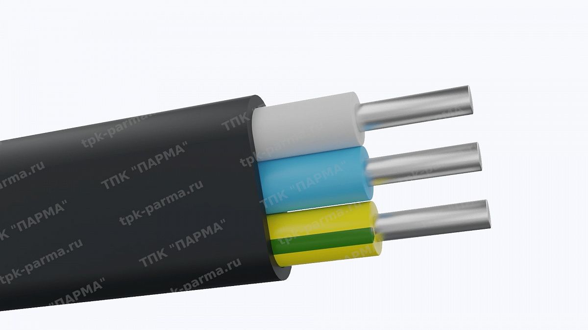 Фотография провода Кабель АВВГнг-П 3х4 - 1кВ