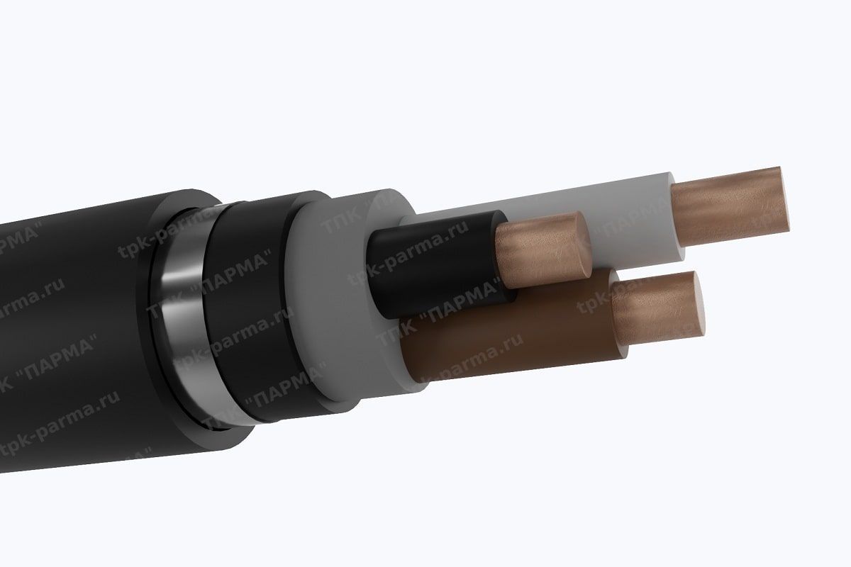 Фотография провода Кабель ПвБбШв 3х6 - 3кВ